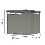 KOVINSKA VRTNA HIŠKA KARIBU PODLOGA 8 MM 70X70 ČRNA - slika 2